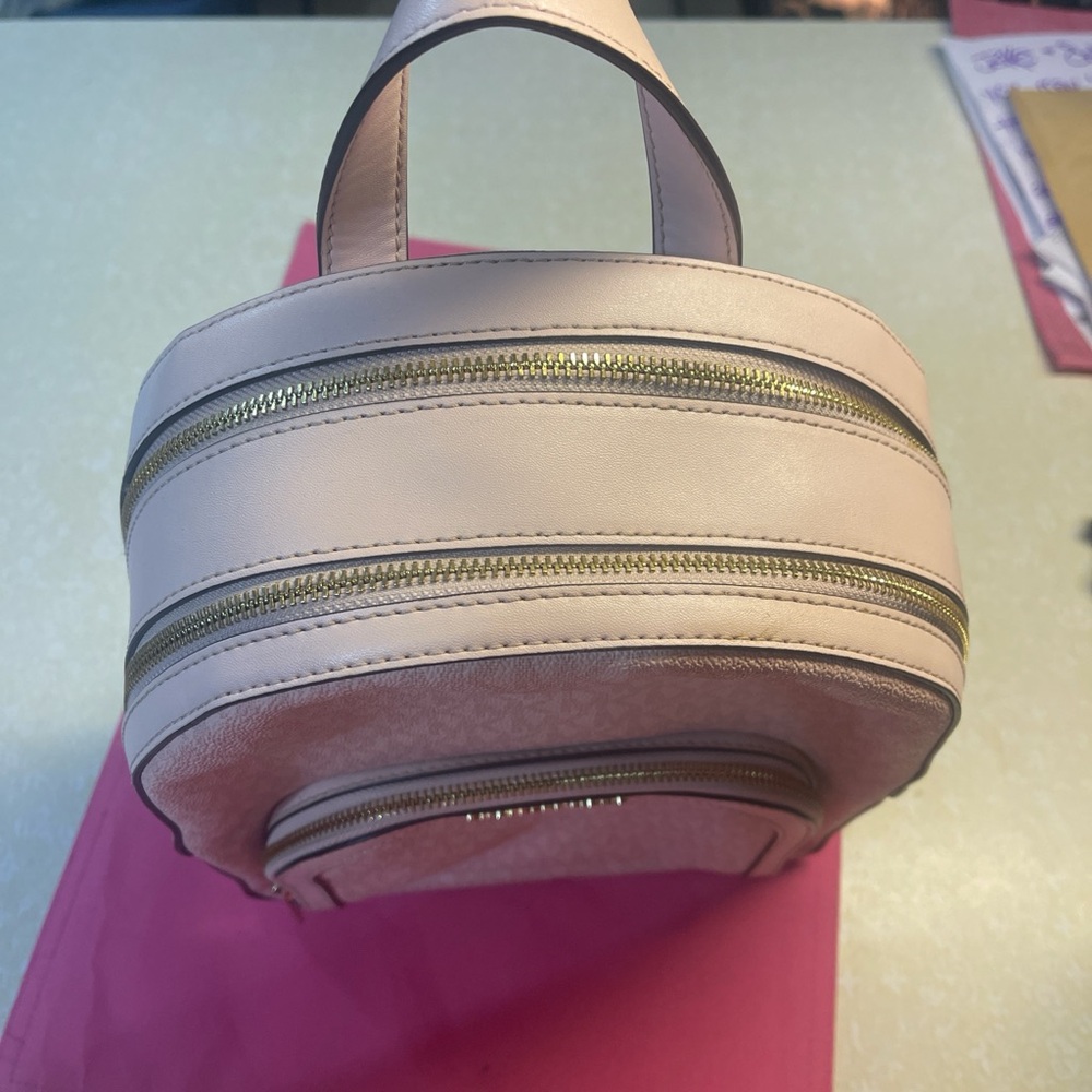 Michael Kors Blush Pink Logo-Print Backpack - Picture 3 of 4